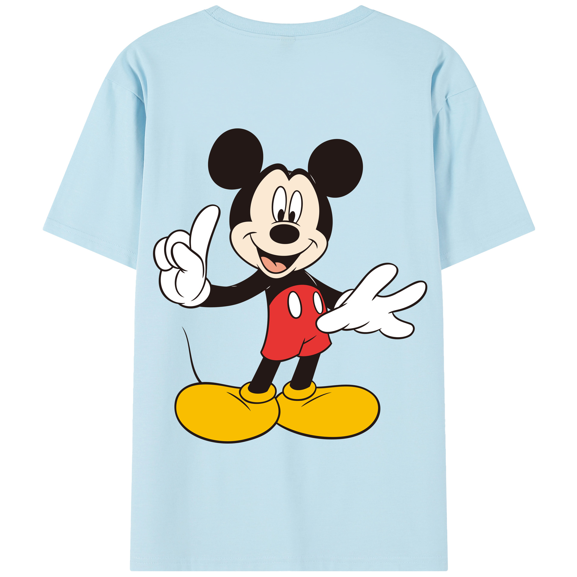 （画像用） ミッキーマウス Mickey Mouse 綿100％半袖Tシャツ（背面プリント）